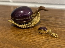 Vintage Edgar Berebi Limited Edition Plum Trinket Box with Charm picture