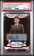 2021 UD Marvel Black Diamond autograph - Hayley Atwell 6/15 PSA 5 Excellent RED picture