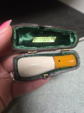 MINT Unsmoked 1930s Kaywoodie MEERSCHAUM Cigar Holder Set  4-Hole Stinger Case picture