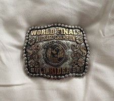 Trophy Rodeo Champion Belt Buckle Bull Rider Riding picture
