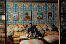 The Italian stylist Valentino sitting living room his house Appio - Old Photo picture