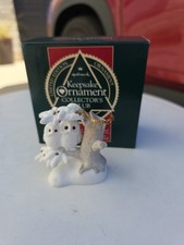 Hallmark 1989 Owls Christmas is Peaceful Bone China KOC Lmt MIB/ship Carton NEW picture