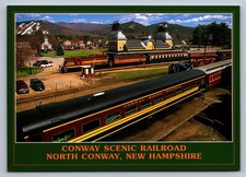 Postcard NH North Conway Scenic Railroad Depot Station Chrome  6x4 Q382 picture