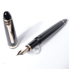 Sailor Profit Standard 1911 Fountain Pen 14K Gold F Converter Black Gold Used picture