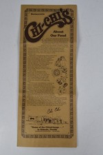 Vintage Chi-Chi's Restaurant Menu Orlando Florida Mexican Food 1980's picture