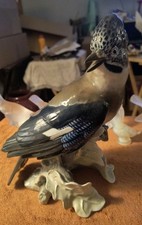 DEFECTIVE Vintage Rosenthal Germany Heidenreich Porcelain Blue Jay Bird  G3D picture