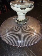 May 22 1900 Pagoda Holophane Glass  Ceiling Pendant light fixture complete BX4 picture