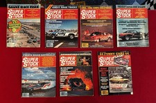 LOT OF 7 VINTAGE 1976-77 SUPER STOCK  And DRAG RACING MAGAZINE. GREAT PHOTOS. picture