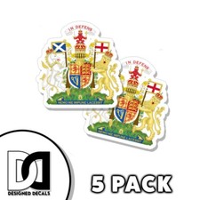 Scotland United Kingdom Coat of Arms Sticker SelfAdhesive 3 inch flag Decals 5pk picture