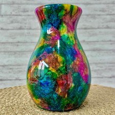 Natural Crystal Vase Seven Color Stone Polished Display Decor  490 g picture