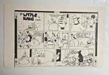 1949 LITTLE KING OTTO SOGLOW ORIGINAL PRODUCTION ART SUNDAY NEWSPAPER COMIC 7/17 picture