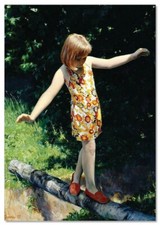 Pretty GIRL dangerous step Little KIDS Children ART Slava NEW modern Postcard picture