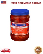 Big John's Pickled Pigs feet 16 oz, Convenient Resealable Plastic Jar picture