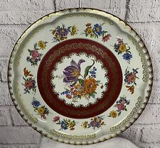 VTG Designed By Daher Decorated Ware Round Tray Tin Metal Made In England  picture
