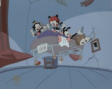 Animaniacs-Original Prod Cel/OBG-Yakko,Wakko,Dot,Dr. Scratchansniff-A Quake  picture