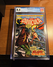 MJ & M Inserts Tomb of Dracula #10 (1973) Dracula & Blade CGC 8.5 (Very Rare) picture