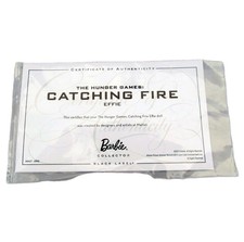 COA Certificate of Authenticity ONLY Barbie Doll The Hunger Games EFFIE picture
