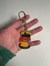 Vntg Deutschland Germany Flag Map Metal Keychain Bundeswappen Coat Arms Zip Pull picture