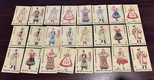 vintage 24 Folk Dressed Czech Or Hungry matchbox matches Set Labels Sets picture