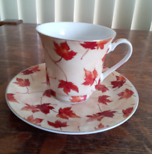 Darice Teacup & Saucer, Maple Leaves picture