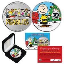 2020 Peanuts Charlie Brown 70th Anniv 1 OZ .999 SILVER Coin LTD of 70 CHRISTMAS picture