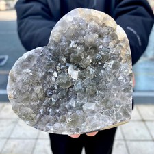 1.4LB Natural Brazilian amethyst hand cut heart-shaped decoration picture