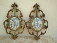 MAGNIFICENT PAIR OF PORCELAIN PLAQUES picture