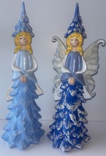 Vtg Blue Winter Fairy Figurine Set 13