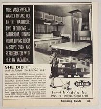 1968 Print Ad Dreamer Pickup Truck Campers Travel Industries Oswego,KS picture