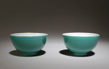 A Pair of Small Blue and White Bowls picture