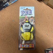 Vintage Pez Dispenser-Pat. # 5.9-China-Sport Set Stopwatch-Black/Yellow-C193 picture