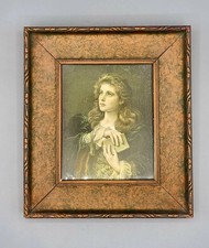 Antique Victorian Wide Wood Picture Frame Fits 4