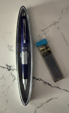 Pentel Kerry P1035 0.7mm Mechanical Pencil Japan Blue Silver Vintage Case NICE picture
