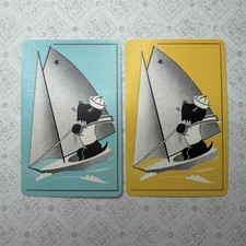 Sailing Scotty Dog Companions 1930s Single Swap Playing Cards (Linen) picture
