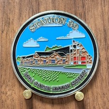 Barrington Countryside Fire Station 39 Est 1940 Firehouse Challenge Coin  W#7 picture