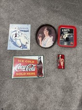 **RARE** 1980s And 90s Coca-Cola Collection. Signs, Dishes, And Vintage Radio picture