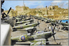 RAF Spitfires in Malta WW2 Re-Print 4x6 #1029** picture