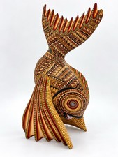 Jacobo & Maria Angeles Puffer Fish Alebrije Oaxaca Woodcarved Zapotec Figurine picture