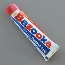 Vintage Topps 1983 SQUEEZE BAZOOKA BUBBLE GUM Tube - Candy Container picture