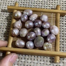 20pcs 41g Natural South Sea Genuine Pink Purple Nuclear Pearl Unperforated picture