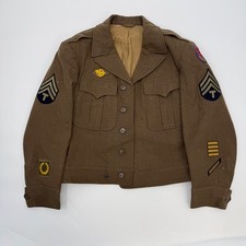 WWll US Army Field Jacket 1944 Joseph Levy Mens Size 36S Wool Patches picture