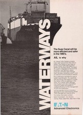 Eaton AIL Advanced Electronics Vintage 1980 Magazine Ad Suez Canal Ship picture