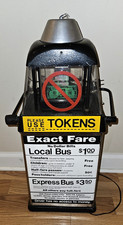 Rare Vintage NYC MTA Bus Fare Token Coin Machine Box + Plug Wire picture