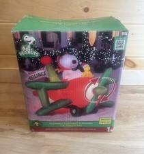 Gemmy 2011 Peanuts Snoopy Inflatable Airplane 7’long Christmas Lights Up Rare picture