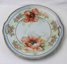 Antique Prov Saxe E.S. German Erdmann Schlegelmilch Hand Painted Poppies Plate picture