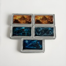 9x WildWest Bullion WWB 1 oz Silver Plated Colorized Art Bar Lot in Capsules picture