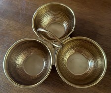 Williams Sonoma Antique Brass Condiment Holder 2033 picture