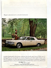 1965 Lincoln Continental 4 Door Print Ad Beige Elegant Understatement picture
