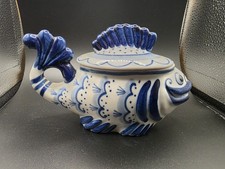 russian gzhel blue white porcelain Serving Items picture