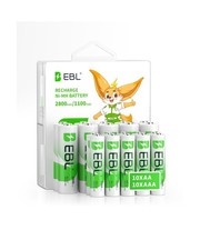 EBL Rechargeable Batteries Combo, AA 2800mAh (10 Pack) and AAA ... FAST USA SHIP picture